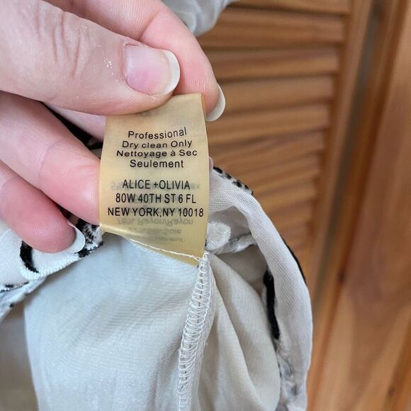 Alice + Olivia Silk Velvet Floral Peplum Blouse - Picture 7 of 10